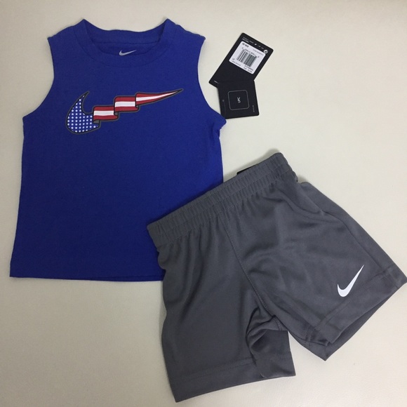Nike Sleeveless Top Shorts 4th of July Set 0015 - Picture 2 of 5